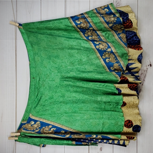 Darn Good Yarn Sari Silk Wrap Skirt Tea Goddess - Picture 5 of 16